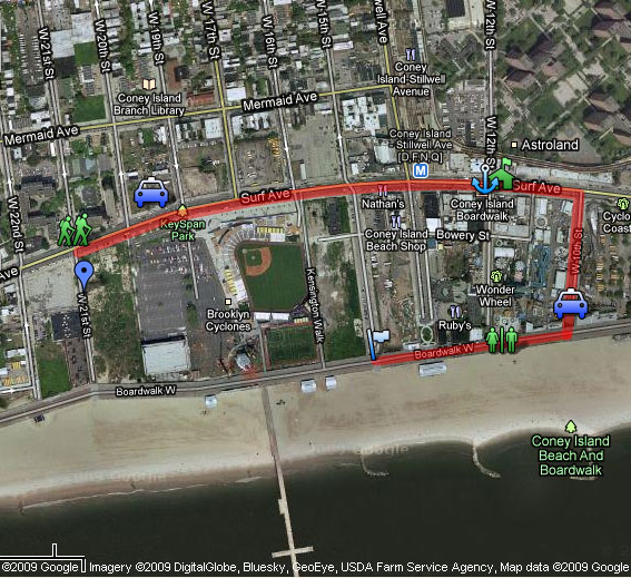 2024 Mermaid Parade Route in Coney Island, New York City